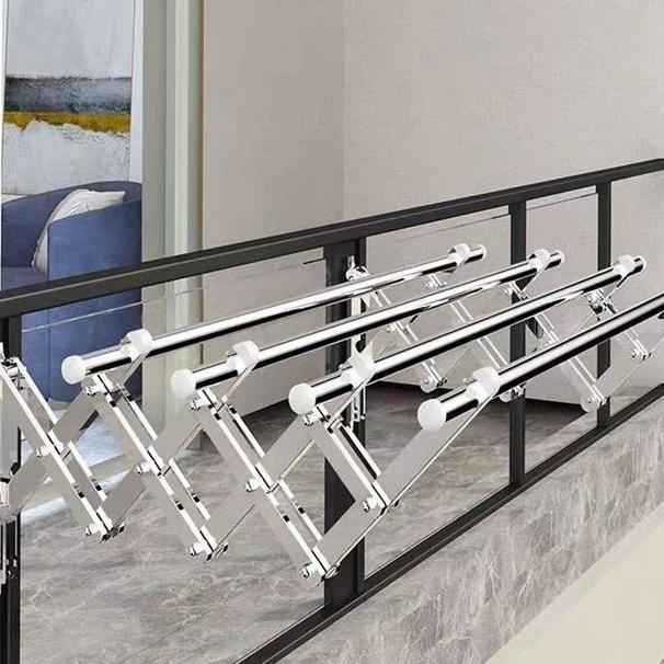 Jemuran Dinding Lipat Stainless Jemuran Baju Dinding 200Cm Jemuran Pakaian Dinding