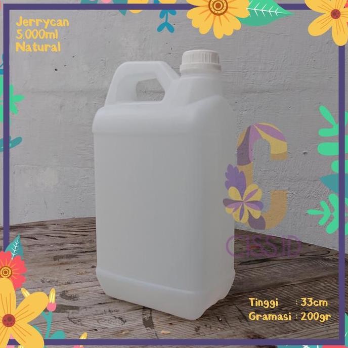 (Allthebest) JERIGEN 5 LITER BARU 5000ML 5LITER SEGEL MULUT BESAR HDPE TEBAL MURAH
