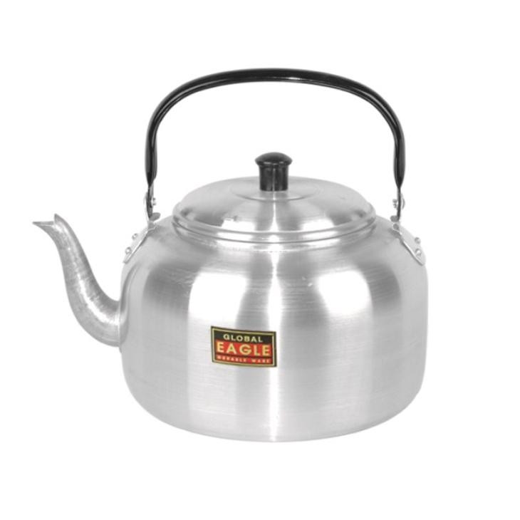 Teko Air Minum Cor Global Eagle Gagang Hitam Bahan Alumunium Ukuran 16, 18, 20, 22, 24, 26, 28/TEKO 