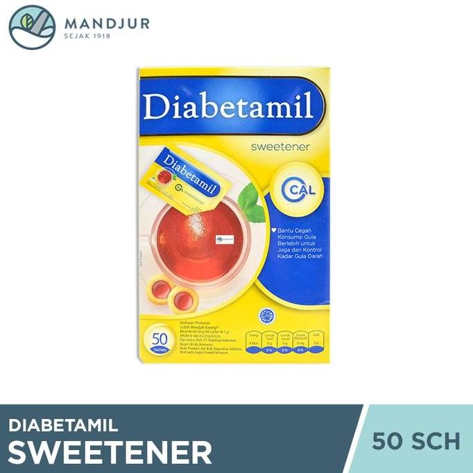 

Baru Diabetamil Sweetener 50 Sachet - Pemanis Khusus Diabetes Non-Gula