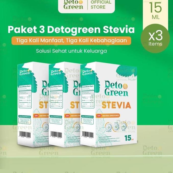 

Baru Detogreen Stevia Paket 3x15ml - Pemanis Alami Cair untuk Diabetes