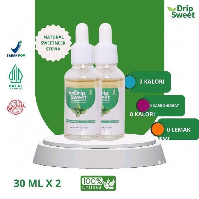 

Baru DripSweet Stevia 30ml x 2pcs - Gula Stevia Cair Alami untuk Diet