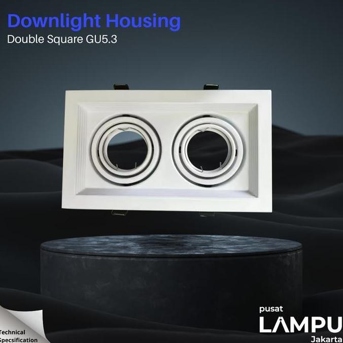 Rumah Lampu Downlight Double Mr16/ Kap Double Mr16 / Housing Double Mr