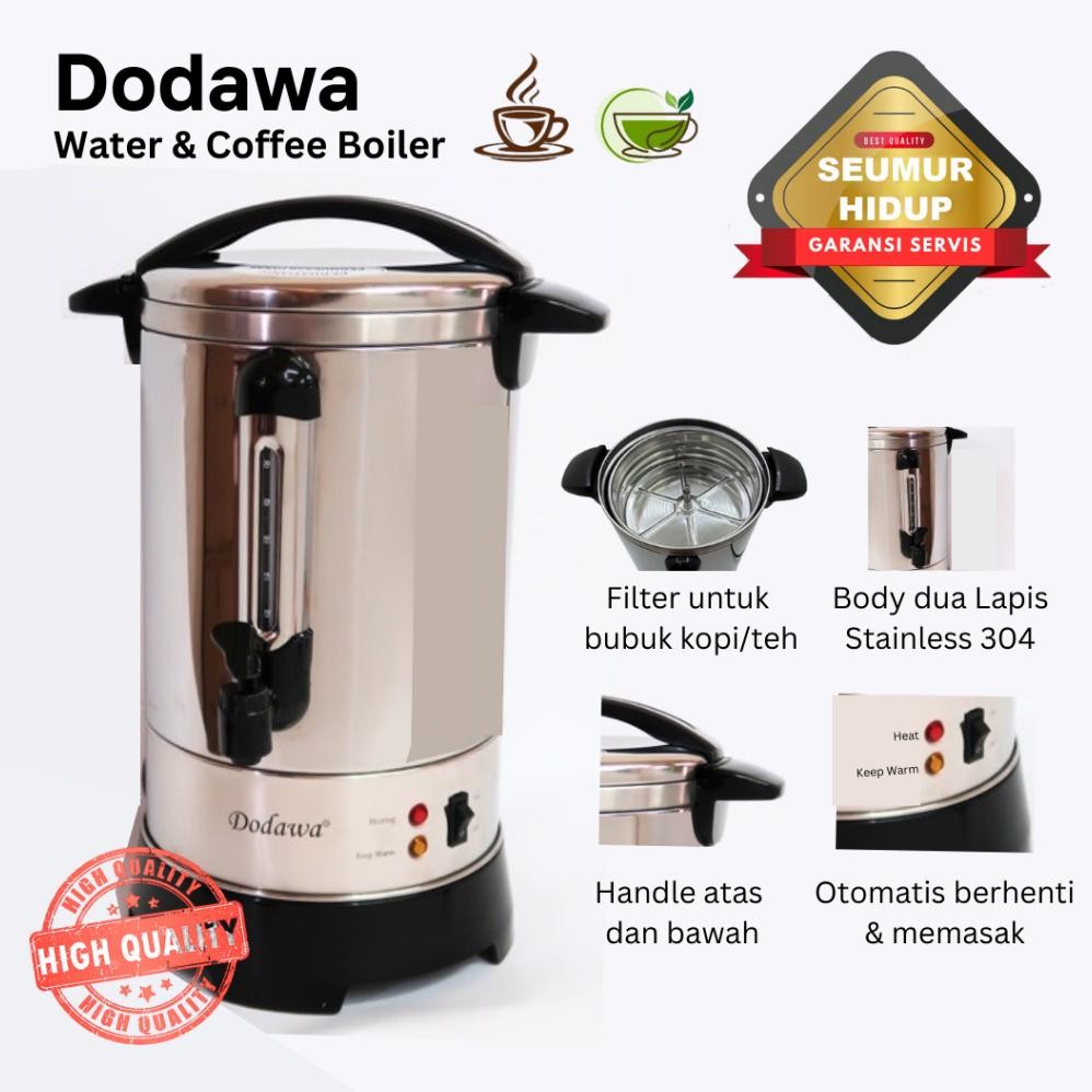 Dodawa Water and Coffee Boiler (DUA LAPIS STAINLESS) 15 dan 20 Liter - pemanas air dan kopi listrik 