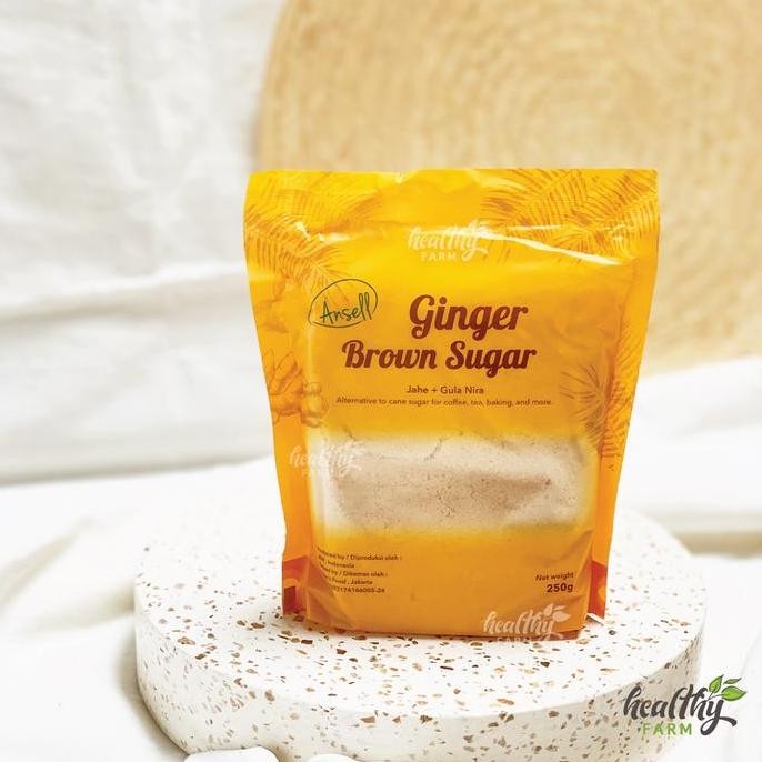 

Baru Ansell Ginger Brown Sugar 250gr Gula Jahe Bubuk Nira Kelapa Alami