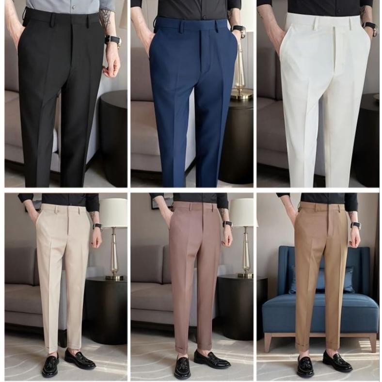 RockyStar - Celana Formal Slimfit Pria Gabardin