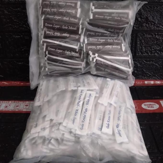 

Baru Gula Putih Stickpack & Gula Brown Merah Kemasan Praktis