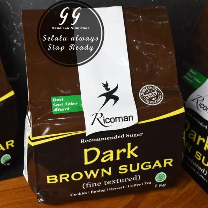 

Baru Ricoman Dark Brown Sugar 1kg - Gula Jawa Tebu Premium Halus