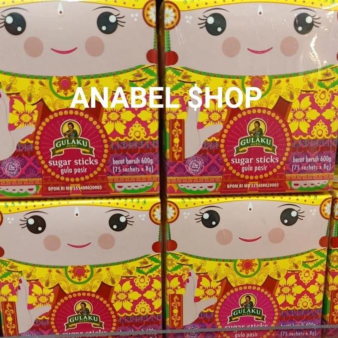 

Baru Gulaku Stick Gula Pasir Putih 75 Sachet - Gula Stik White Sugar Sachet Minuman Kopi Teh