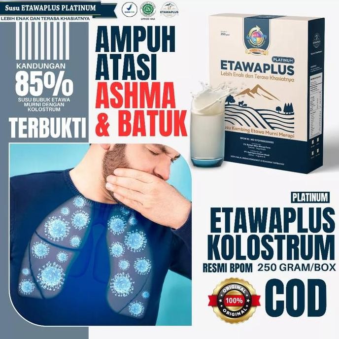 

Grosir Etawaplus Platinum | Etawaplus Kolostrum | Susu Kambing Etawa Atasi Masalah Pernapasan 250 Gr [Bisa Cod]
