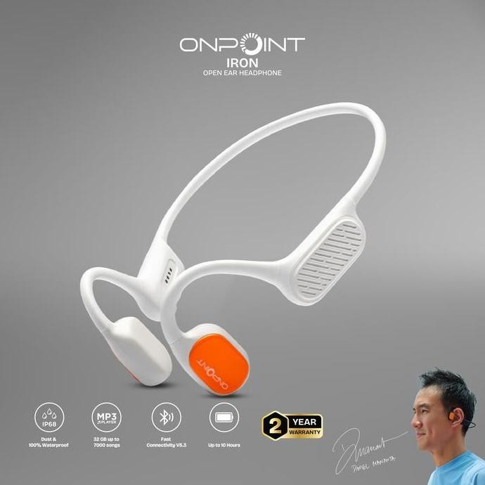 ONPOINT IRON OpenEar Bone Conduction Headphone - Open Ear GREY