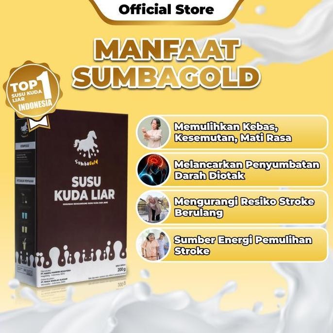 

Grosir Sumba Gold Susu Kuda - Bantu Ringankan Gejala Stroke - 1 Box