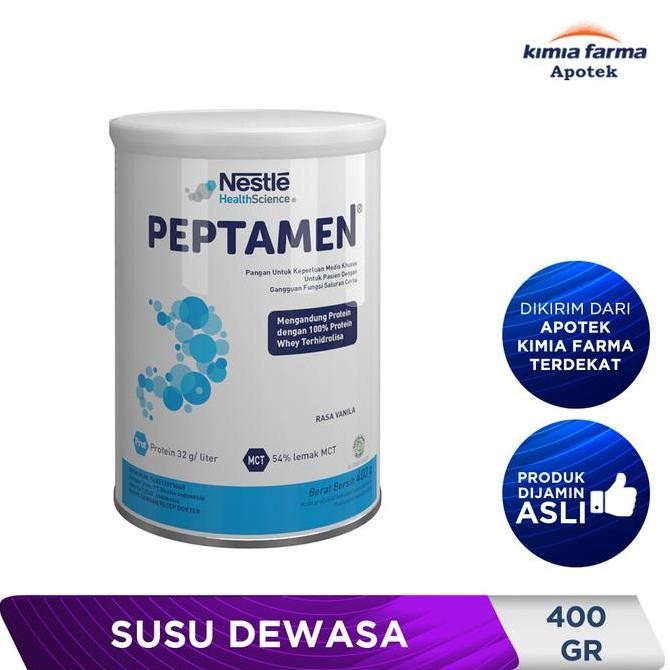 

Grosir Peptamen Vanilla 400 Gr / Susu Dewasa / Kimia Farma