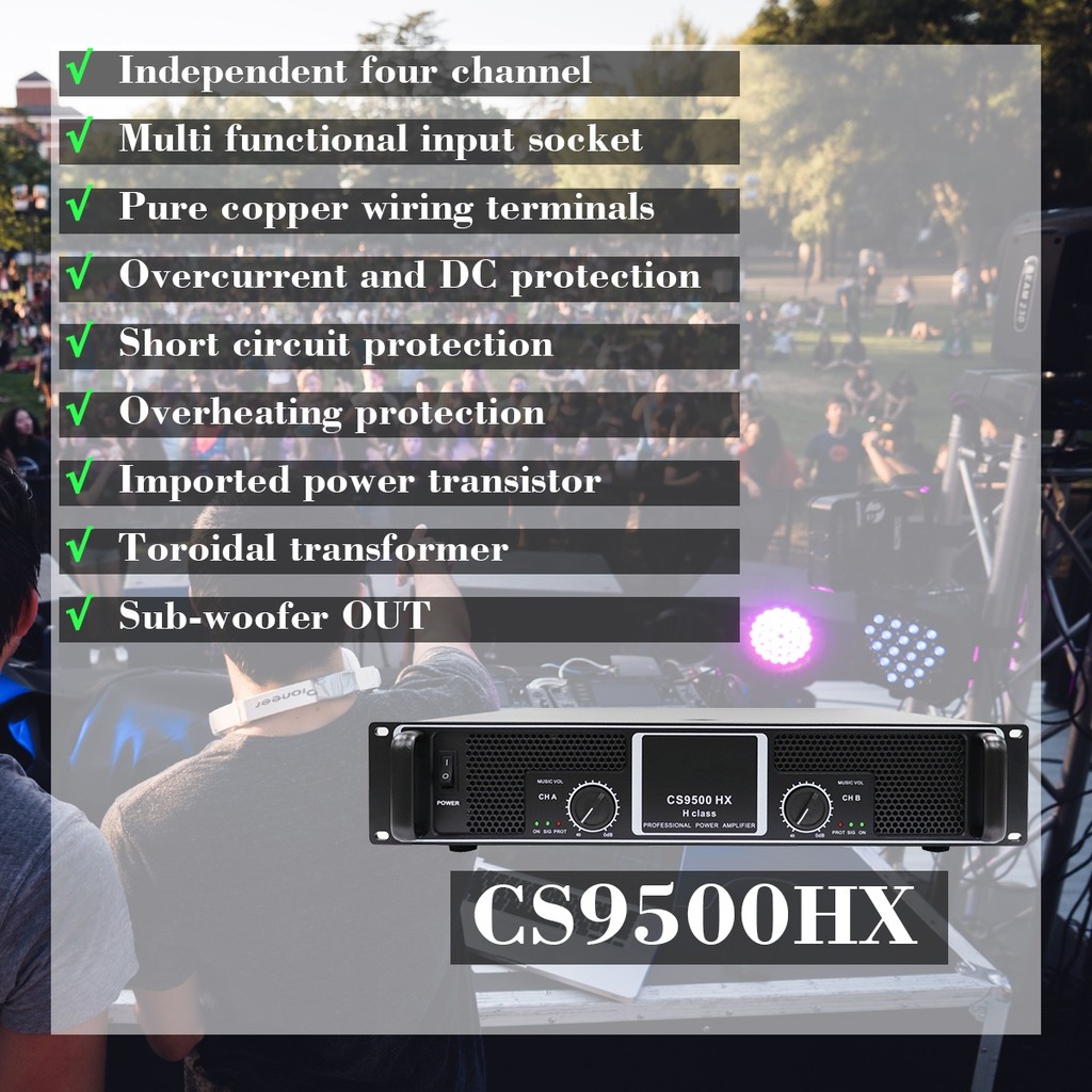 Power Amplifier Professional 2 Channels Speaker 18 Inch 1900W