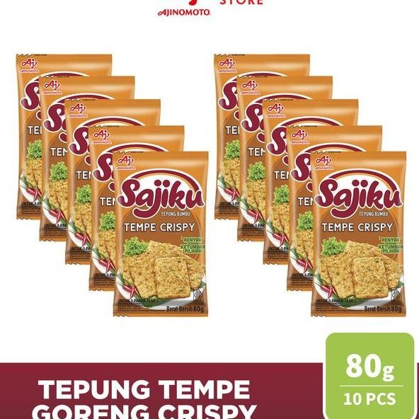 Sajiku Tepung Bumbu Tempe Crispy Sachet 80G 10 Pcs