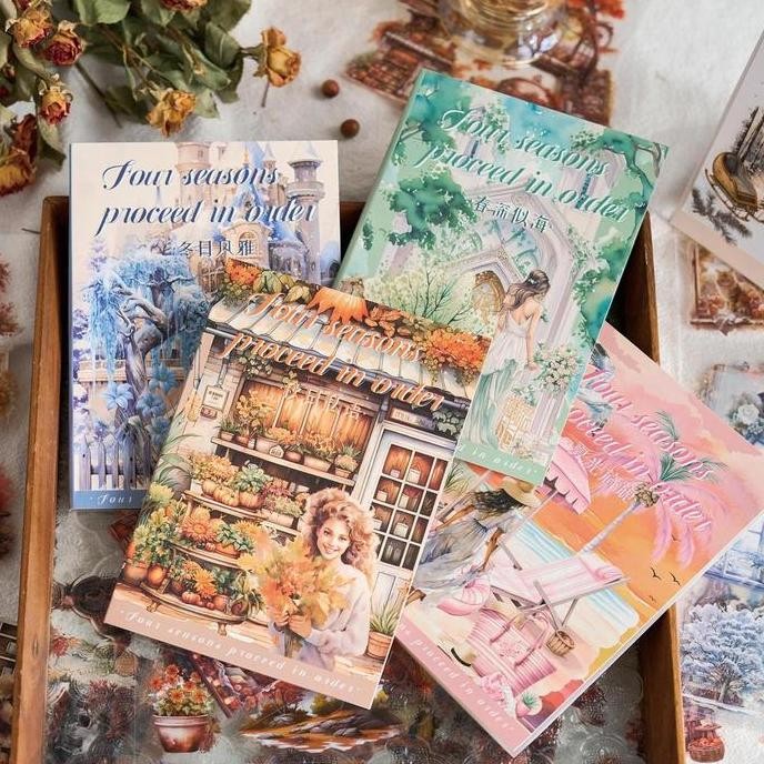 

Tersedia Set 20 Lembar Stiker Empat Musim Berjalan Kiss-Cut untuk Scrapbook