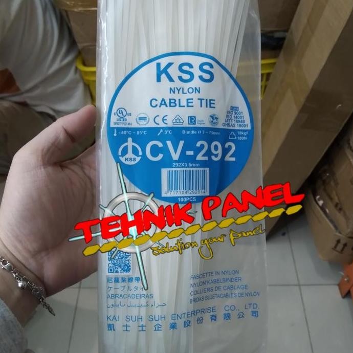 

Diskon! Cable Ties KSS CV-292 29.2cm x 3.6mm Putih - Kabel Tis Ukuran Khusus