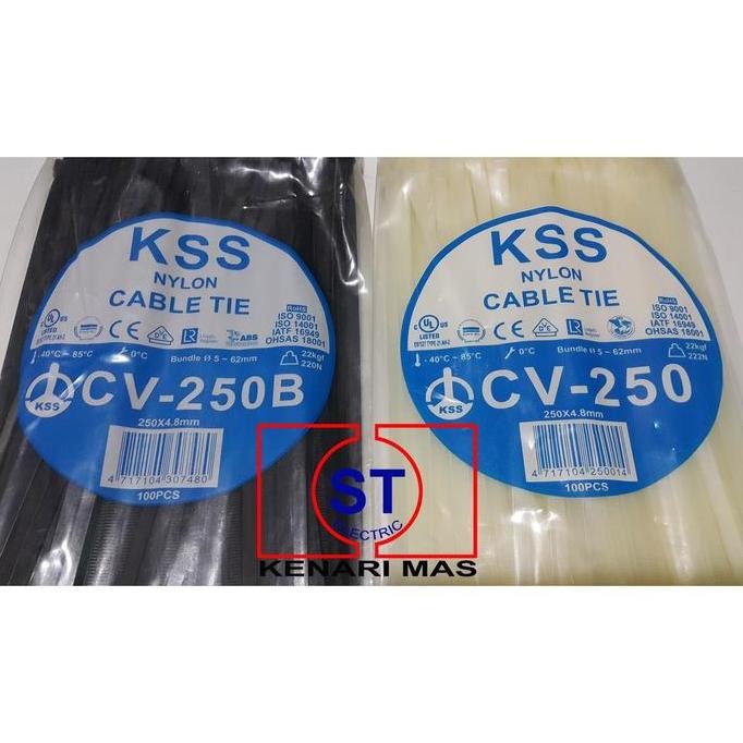

Diskon! Kabel Ties KSS CV-250 / CV-250B | Cable Tie 250mm Kuat & Tahan Lama