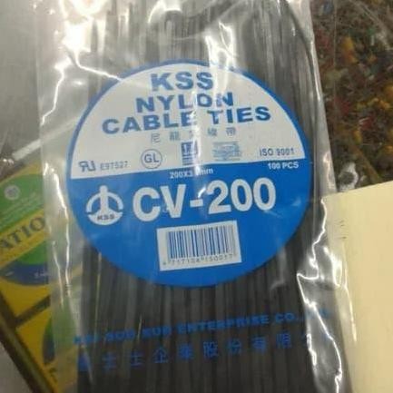 

Diskon! Kabel Ties KSS CV-200 20cm Hitam/Putih Cable Tie Original Taiwan Isi 100pcs