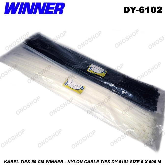 

Diskon! Kabel Ties Winner 50cm DY-6102 Ukuran 5x500mm Nylon Putih - Tali Pengikat