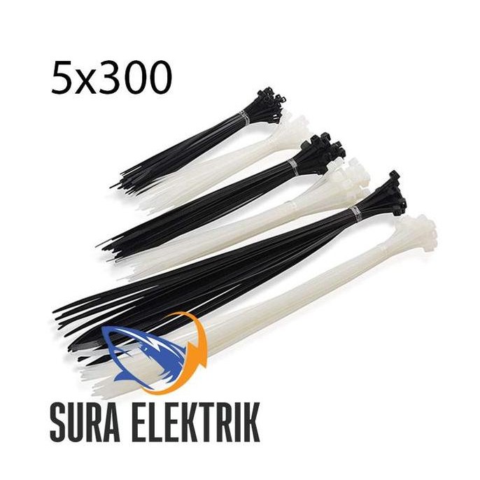 

Diskon! Cable Ties FSM Fort 5x300mm Kabel Ties Hitam & Putih Kuat Serbaguna