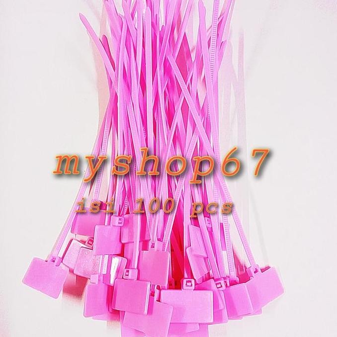 

Diskon! Cable Ties Label Tie 4x150mm Ungu Kabel Ties Bendera Warna Cantik