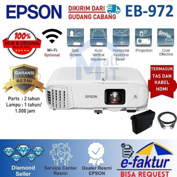 PROYEKTOR EPSON EB-972 EPSON EB972 EPSON EB 972 GARANSI RESMI