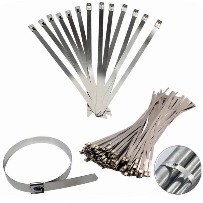 

Diskon! Kabel Ties Stainless Steel 30cm x 4.6mm Tahan Karat Isi 100pcs