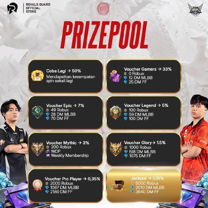 SIAP KIRIM [PAKET BUNDLE] ROYALS DUST SOLO + ROYALS TOUCH V2 SARUNG JEMPOL + GAMERS CARD DIAMOND MLB