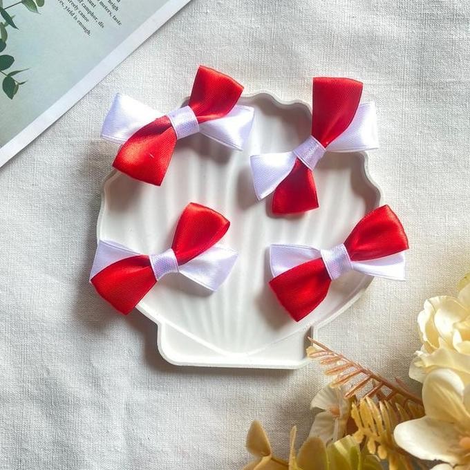 (Allthebest) Aksesoris Agustusan Jepit Bros Aksesoris Agustusan Jepit Bros Pita Merah putih Aksesori