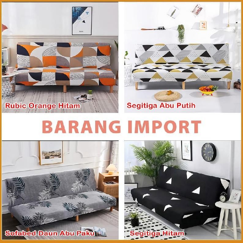 TERBARU- Cover Sofa Bed Elastis Motif Penutup Sofabed Pelindung Sarung Sofa bed Penutup sarung Banta