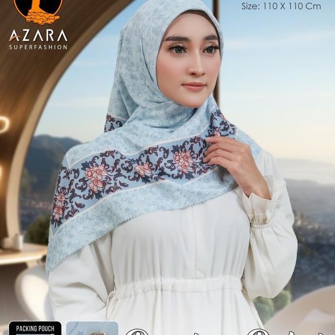 (Allthebest) GROSIR JILBAB KERUDUNG AZARA VOAL POLYCOTTON MOTIF LC SEGIEMPAT PART 6