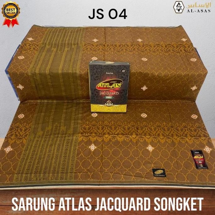 (Allthebest) AL ASAS Sarung ATLAS JAQUARD SONGKET GOLD