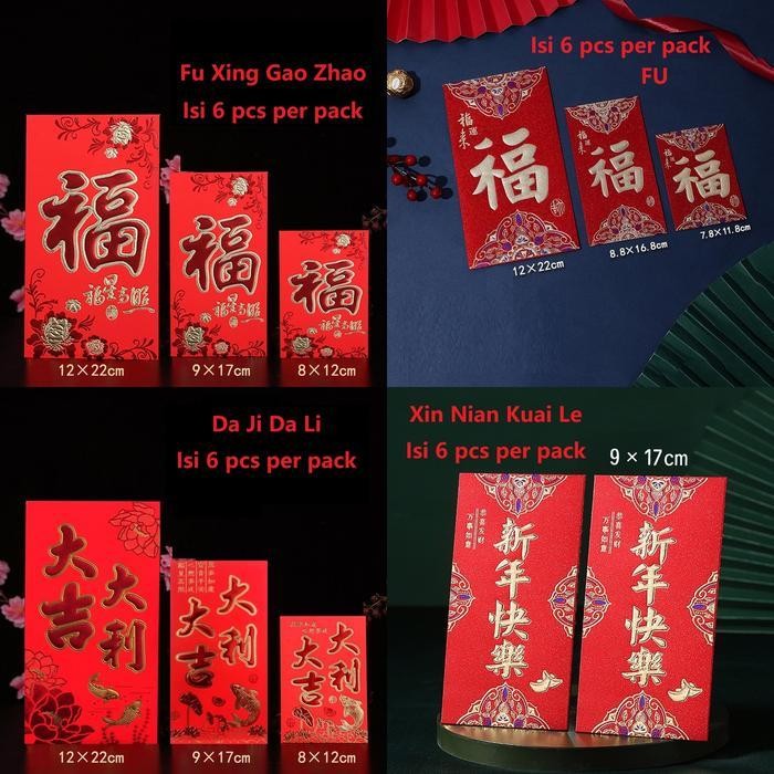 

LFM Angpao Imlek Amplop Merah Angpau Sincia Amplop Uang Premium Tebal