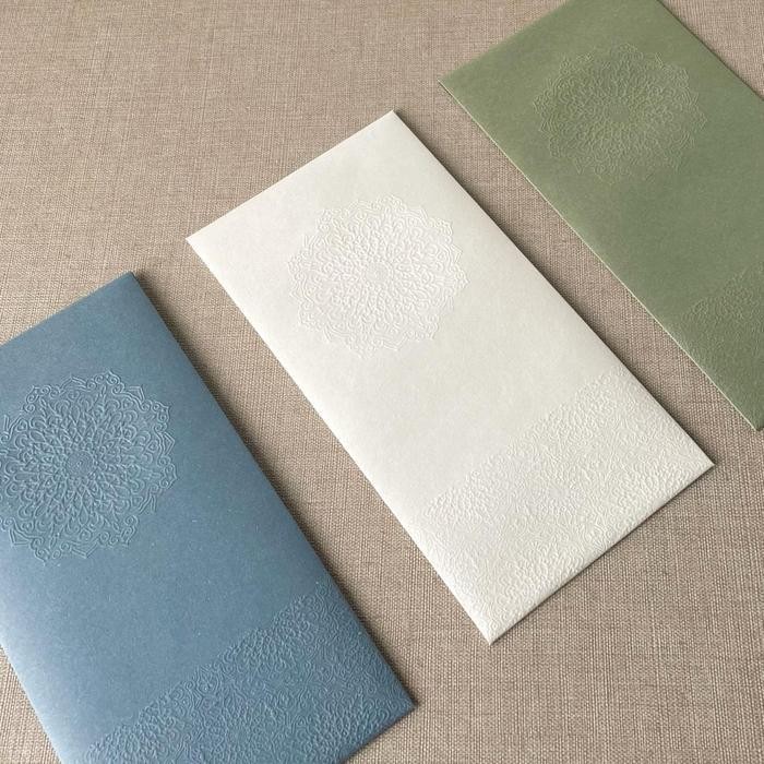 

LFM BIDESH Stationery : Exclusive Money Envelope/Amplop Uang Kertas/Angpao - Design "MANDALA" Emboss with Import Paper