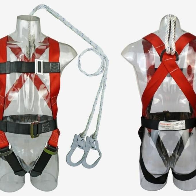 

Full Bodyharness (Double Lanyard)Big Hook ( Plus Tali Dada) Excellent New Stok