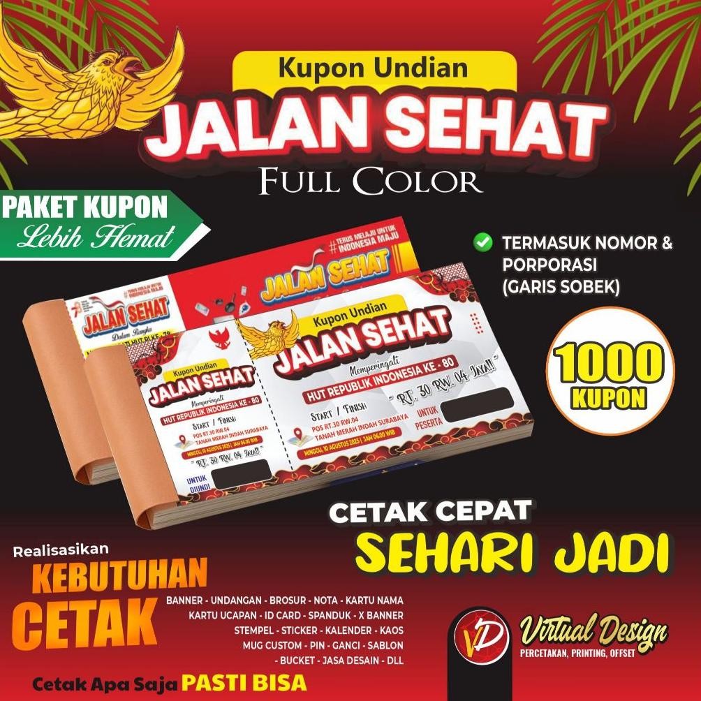 

Paling Murah!!! ter-46 (PAKET 1000) CETAK KUPON JALAN SEHAT UNDIAN VOCER TIKET KARCIS PARKIR DLL Sale Berkualitas