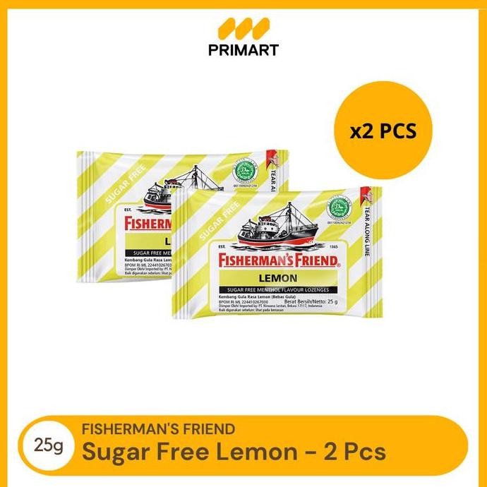 

(Allthebest) Fisherman's Friend Lemon Permen Mint 25 gr - 2 Pcs