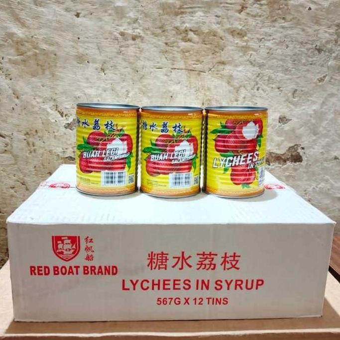 

(Exp 2027) Red Boat Lychee In Syrup Can - Leci Kaleng Red Boat Nd 565Gr 1 Dus Isi 12 Terbaru