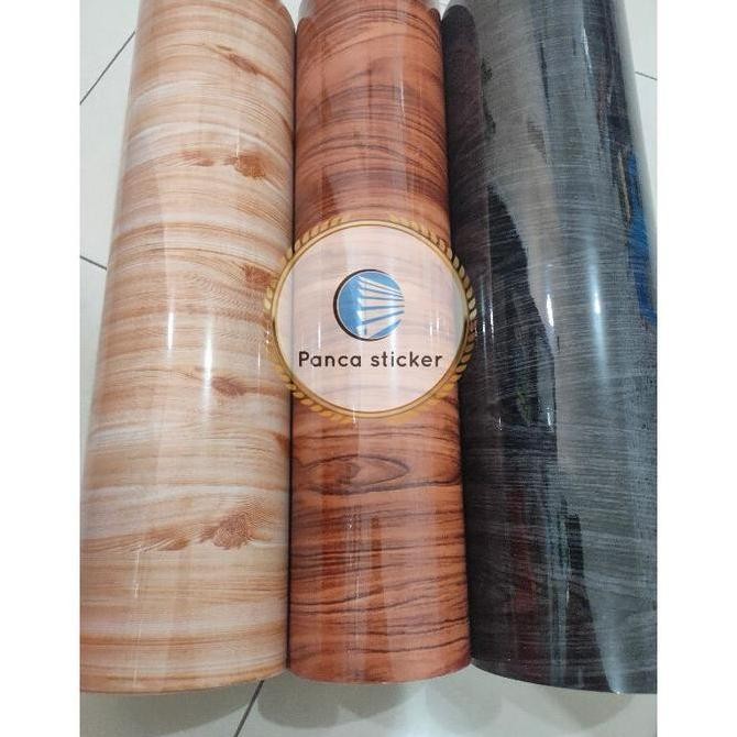 (Allthebest) sticker interior motif serat kayu glossy
