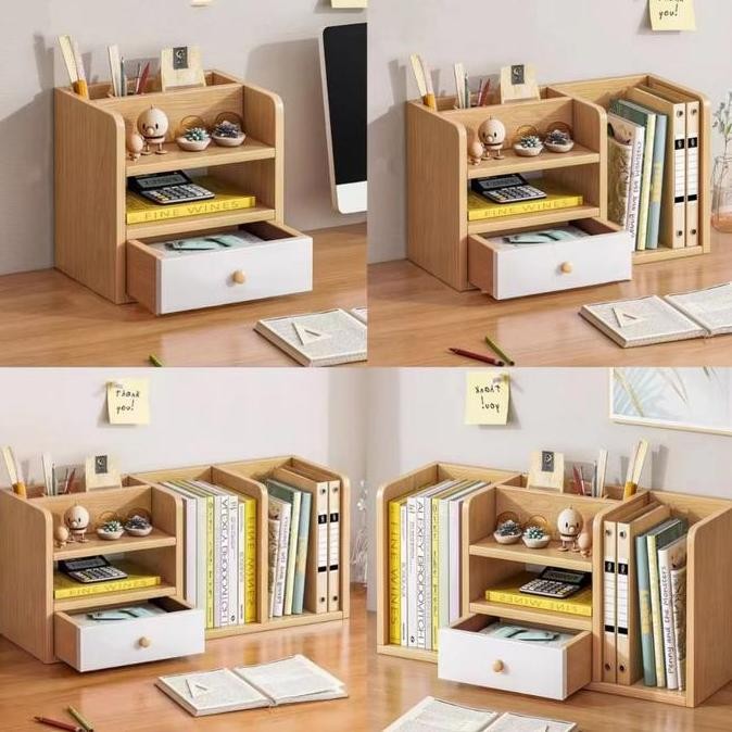 Highline Meja Rak Rak Buku Multifungsi Rak Organizer Meja