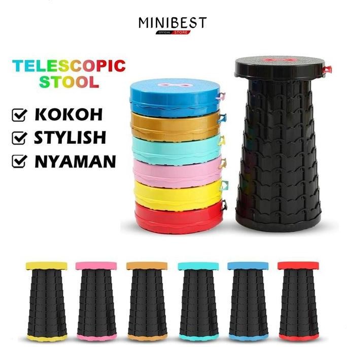 Minibest Kursi Lipat Portable / Bangku / Dekorasi Unik Warna Warni