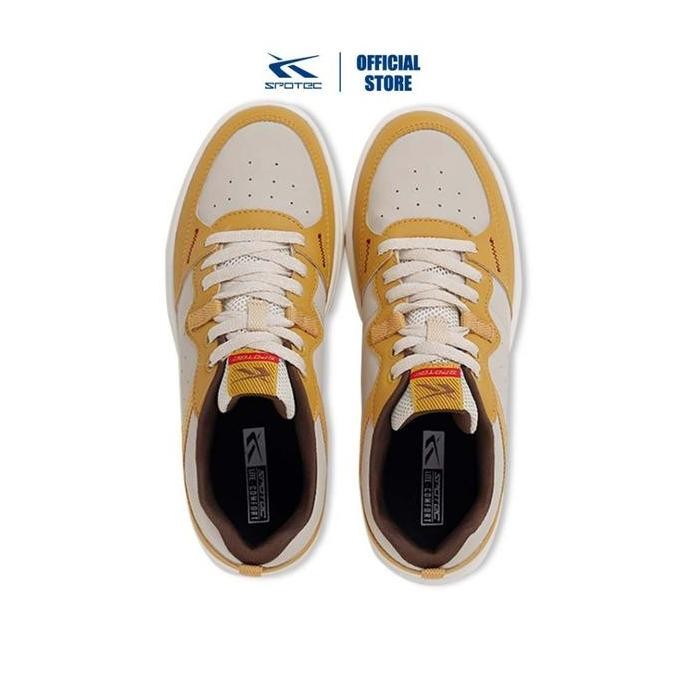 Promo Spotec Sneakers Wonka Sepatu Sneakers Pria Wanita - Putih Tulang Mustard