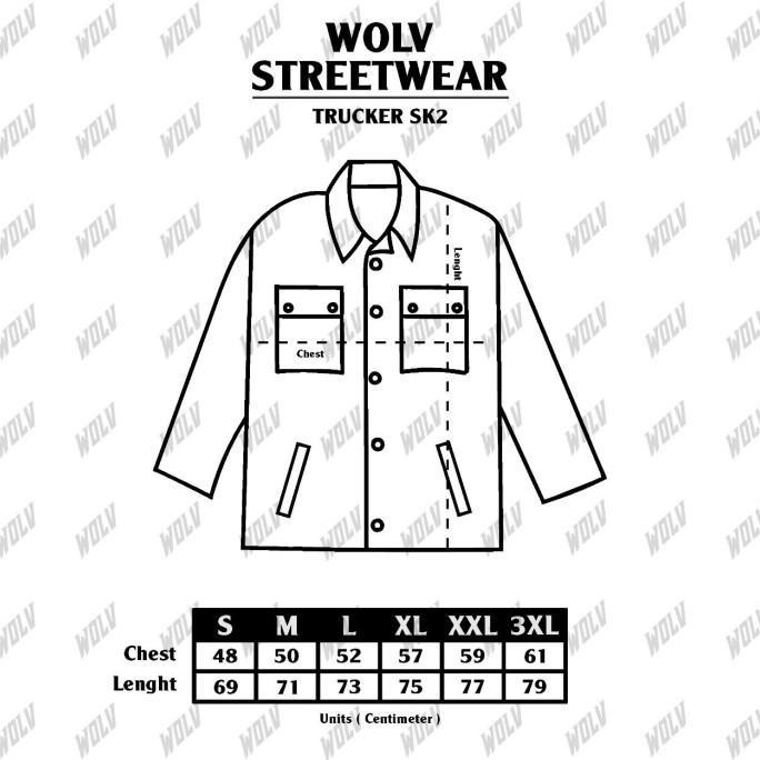 Murah Dreeland X Wolv - Trucker Semi Parka Pitter Canvas Khaki  Pria Wanita