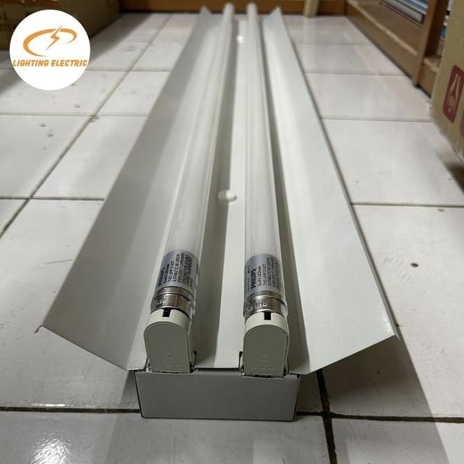 Kap Lampu Tko 2X36 Set Komplit Tl Led Philips 2X16 Watt T8 120Cm