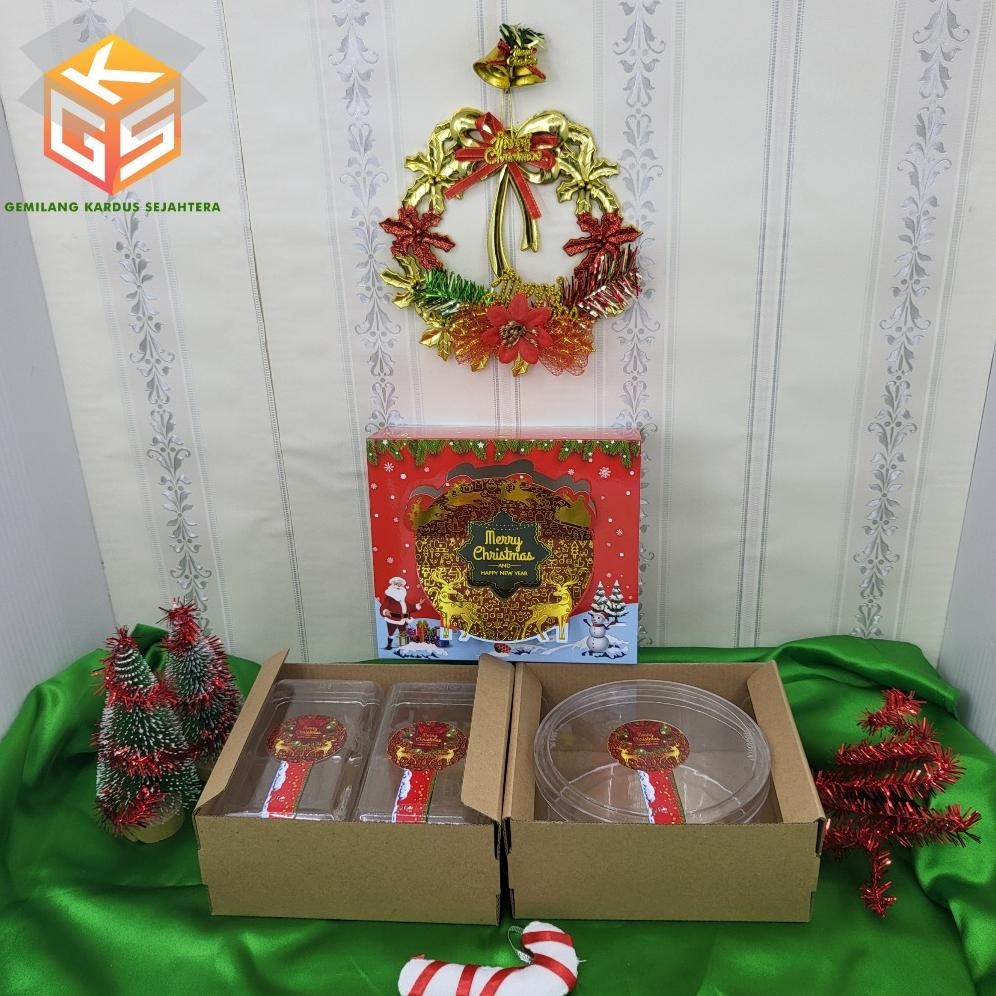 

10pcs Box Hampers Natal [FREE HANG TAG] | Ukuran 1 Toples 500gr | Ukuran 2 Toples 350gr | Box Hampers Christmas | Box Natal | Box Christmas | Dus Kue Kering | Dus Natal aSt