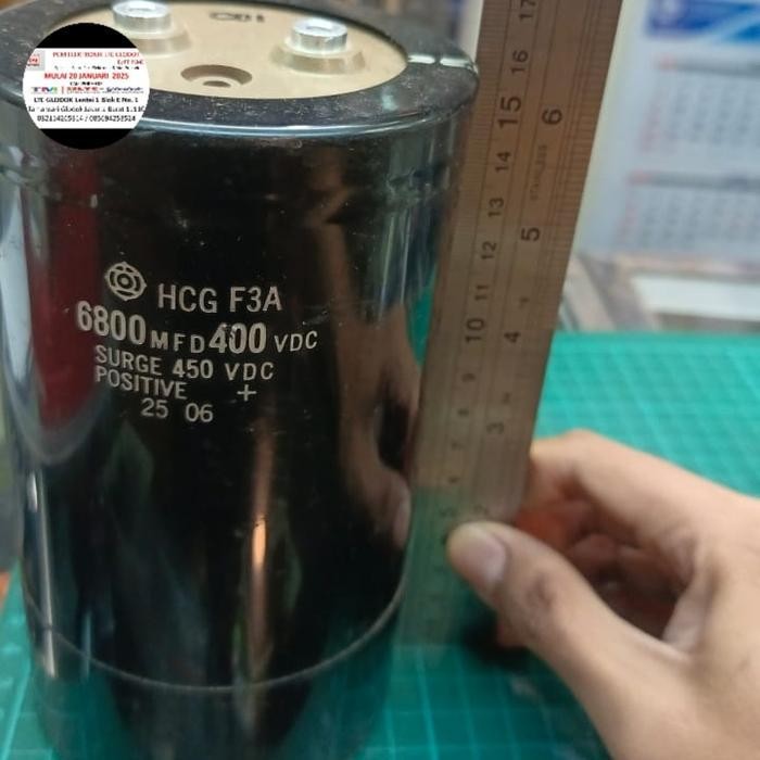 TERLARIS elco elko 6800uf 6800 uf 450v 450volt 450 volt bisa buat 400v 400volt