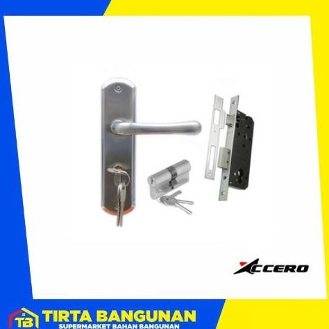 Accero Evomab Handle Pintu Set 06136 Sn/Cp Gagang Pintu Set M