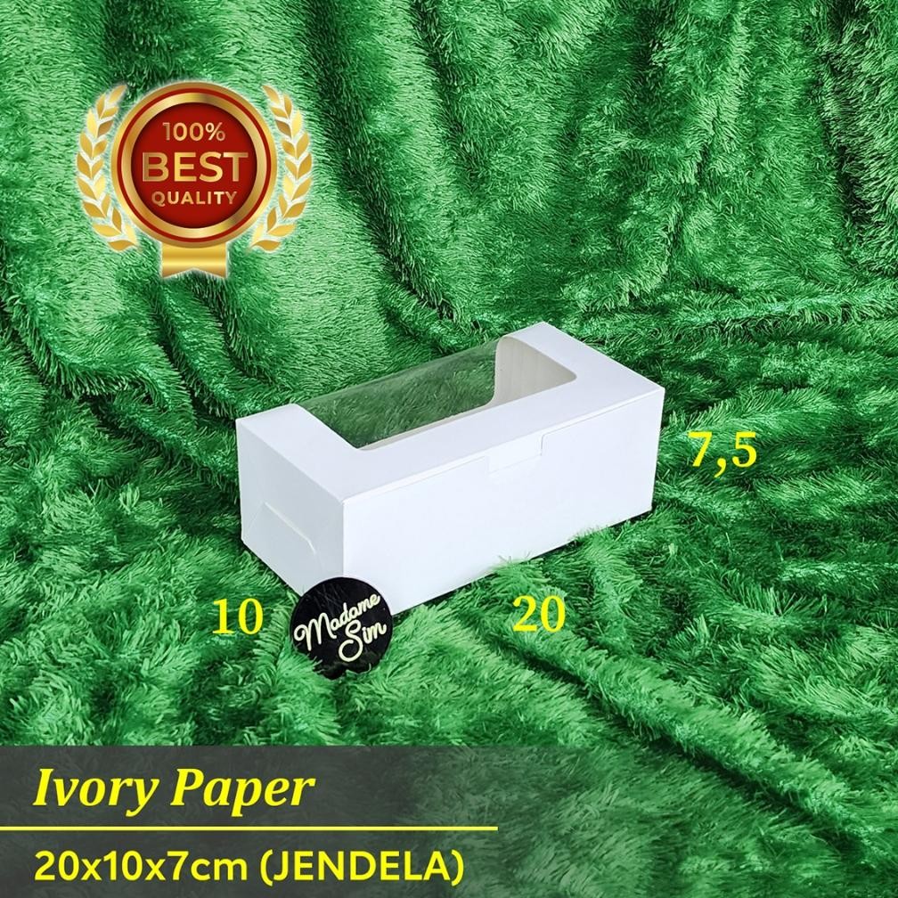 

BOX IVORY - KOTAK BOLU GULUNG - DUS LAPIS LEGIT ROL 20x10x7 - JENDELA (ISI : 10 PCS) aSt