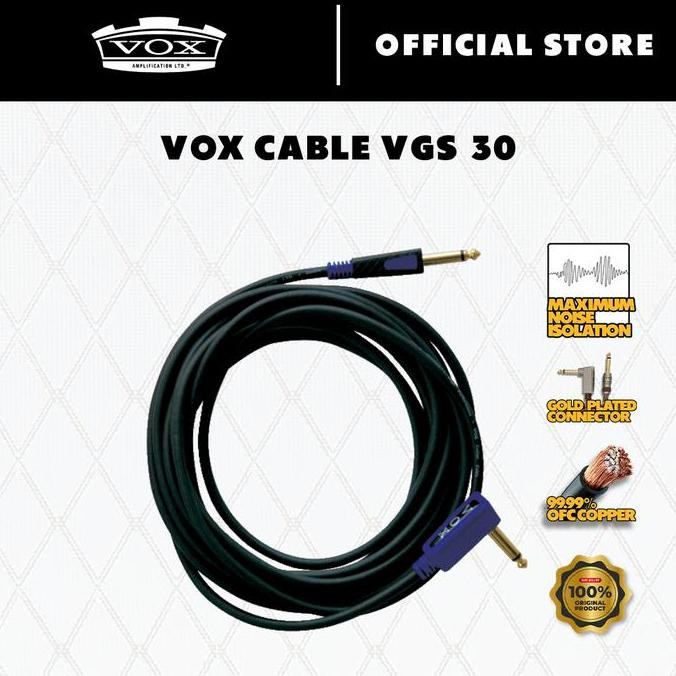 Terbaru Kabel Gitar Vox VGS-30 Instrument Cable - Jack TS Mono Original